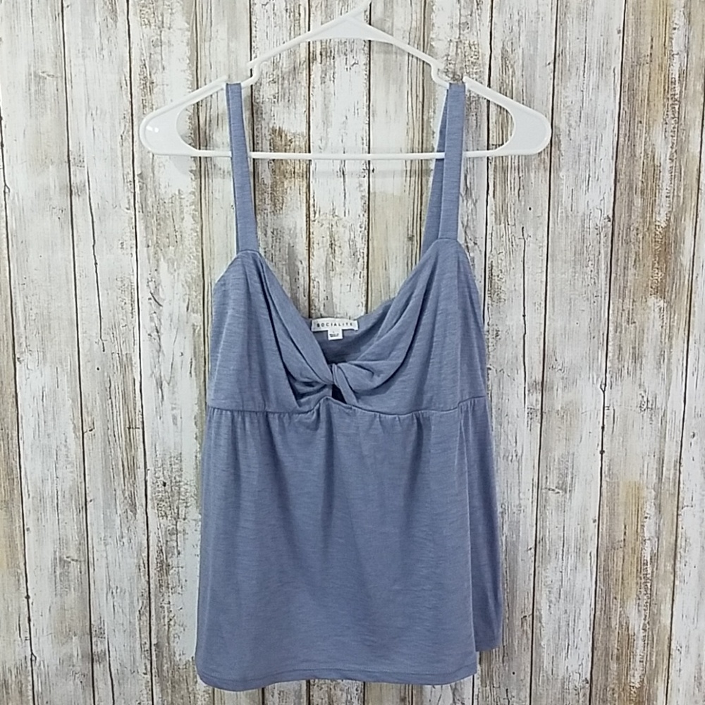 Socialite tie-front tank top